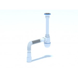 Сифон Ани 1.1/4"х40 с гибкой трубой 40х40/50