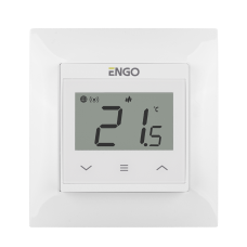 Терморегулятор провод., прогр., встр., с возм. подкл. вынос. датч., WI-FI, белый, в рамку 55х55 ENGO