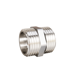 Ниппель прямой DN40 (1 1/2") НР/НР латунь никель