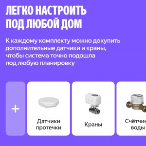 Умная система защиты от протечки воды Neptun, комплект базовый 1/2, умный дом с Алисой