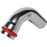 Угольник однораструбный Rommer 90° ВПр-НПр, 42, из нержавеющей стали прессовой