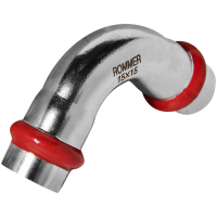 Угольник Rommer 90° ВПр-ВПр, 15, из нержавеющей стали прессовой