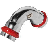 Угольник Rommer 90° ВПр-ВПр, 22, из нержавеющей стали прессовой