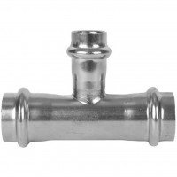 Тройник переходной Rommer ВПр, 22х18х22, из нержавеющей стали прессовой