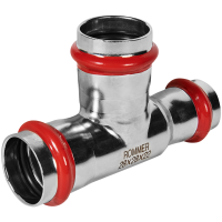 Тройник переходной Rommer ВПр, 28х28х22, из нержавеющей стали прессовой