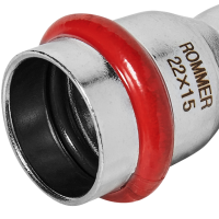 Муфта переходная Rommer ВПр, 22х15, из нержавеющей стали прессовой