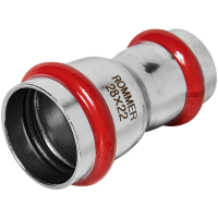 Муфта переходная Rommer ВПр, 28х22, из нержавеющей стали прессовой