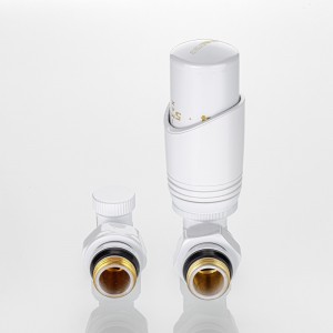 Комплект терморегулирующего оборудования для радиатора угловой 1/2 ", белый