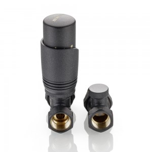 Комплект терморегулирующего оборудования для радиатора прямой 1/2 ", серый