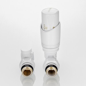 Комплект терморегулирующего оборудования для радиатора прямой 1/2 ", белый