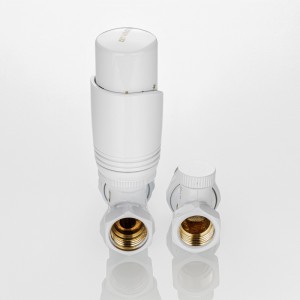 Комплект терморегулирующего оборудования для радиатора прямой 1/2 ", белый