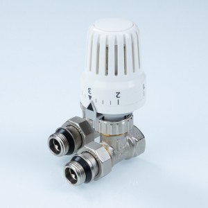 Комплект терморег-го оборуд-я д/рад., прямой 1/2" (термост-ая головка, термостат-й клапан, запорный