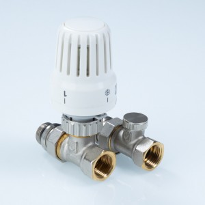 Комплект терморег-го оборуд-я д/рад., прямой 1/2" (термост-ая головка, термостат-й клапан, запорный