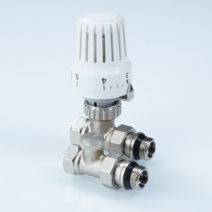 Комплект терморег-го оборуд-я д/рад., прямой 1/2" (термост-ая головка, термостат-й клапан, запорный