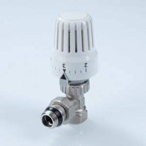 Клапан с термостатической головкой для рад. угловой 1/2"