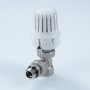 Клапан с термостатической головкой для рад. угловой 1/2"