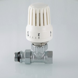 Клапан с термостатической головкой для рад. прямой 1/2"