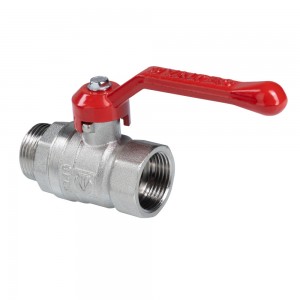 Кран шаровой СТАНДАРТ, никель, длинная рукоятка 1/2", вн.-нар. PN40 (ГОСТ)
