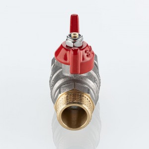 Кран шаровой BASE-ГОСТ со сгоном с рукояткой-бабочкой нар.-нар. DN20, PN40, 3/4"