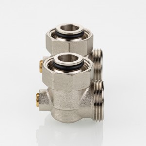 Узел угловой для нижнего подключения радиатора (без адаптеров) 3/4" Евроконус