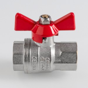 Кран шаровый полнопроходной, ГОСТ, рукоятка-бабочка  Дн 20 вн.-вн.