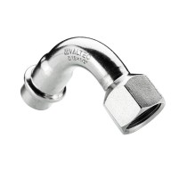 Отвод 90* с переходом на вн. р., нерж. сталь 22х1/2"