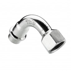 Отвод 90* с переходом на вн. р., нерж. сталь 18х3/4"