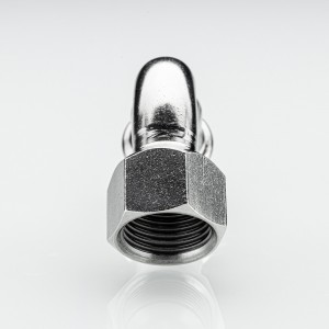 Отвод 90* с переходом на вн. р., нерж. сталь 15х1/2"