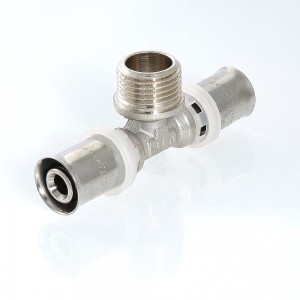 Тройник пресс с переходом на нар. р. 20х1/2"х16