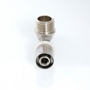 Тройник пресс с переходом на нар. р. 20х1/2"х16