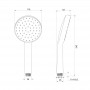 Лейка для душа, 1F, d110 мм, Essential, Milardo