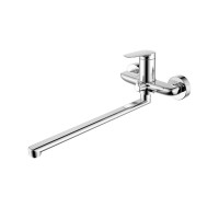 Смеситель для ванны с длинным изливом с керамическим дивертором Iddis Zodiac X