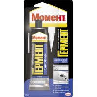 Герметик Силиконовый Санитарный "Момент Гермент" (белый), 85мл