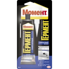 Герметик Силиконовый Санитарный "Момент Гермент" (белый), 85мл