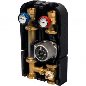 STOUT Насосная группа с 3-х ходовым приводным смесителем 3/4" с насосом Grundfos UPSO 15-65 130