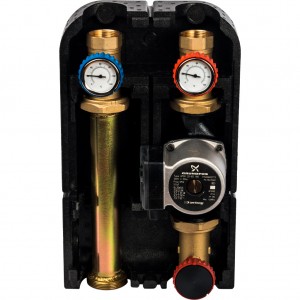 STOUT Насосная группа с прямым контуром 1 1/4" с насосом Grundfos UPSO 32-65 в теплоизоляции DN 32