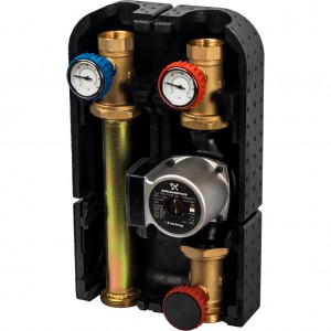 STOUT Насосная группа с прямым контуром 1 1/4" с насосом Grundfos UPSO 32-65 в теплоизоляции DN 32