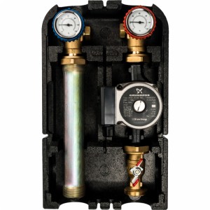 STOUT Насосная группа для твердотопливных котлов 1" с насосом Grundfos UPSO 25-65 в теплоизоляции