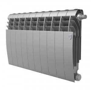 Радиатор биметаллический Royal Thermo BiLiner Silver Satin VDR 350 x 87 10 секц. (нижн. подкл.)