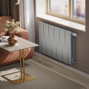 Радиатор биметаллический Royal Thermo PianoForte Silver Satin VDR 500 x 100 12 секц. (нижн. подкл.)
