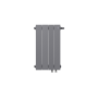 Радиатор биметаллический Royal Thermo PianoForte Silver Satin VDR 500 x 100 4 секц. (нижн. подкл.)
