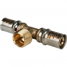 STOUT Тройник-переходник с наружной резьбой 16х1/2"х16 прессовой