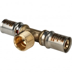 STOUT Тройник-переходник с наружной резьбой 20х3/4"х20 прессовой