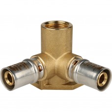 STOUT Тройник настенный с креплением  1/2"х16 прессовой