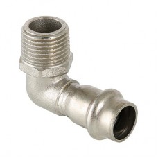 Угольник 90° с нар.р. нерж. сталь 22х1/2"