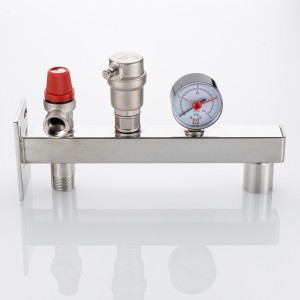 Группа безопасности расшир. бака консольная нержавеющая сталь (с манометром 0-4 бар)