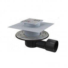Трап ALСAPLAST Alcadrain 105*105/50/75мм углов.нерж.решетка APV3344