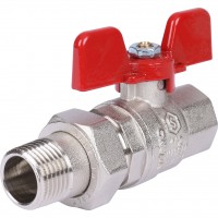STOUT Кран шаровой полнопроходной с "американкой", ВР/НР, ручка бабочка 1/2" (EPDM)